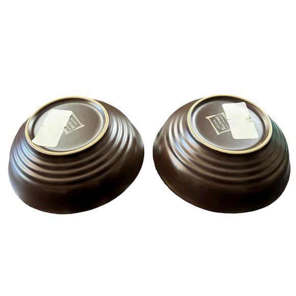 Noritake Folkstone Equator Service For 2 Beige 10 Piece Brown Two Tone Stoneware - Picture 8 of 12